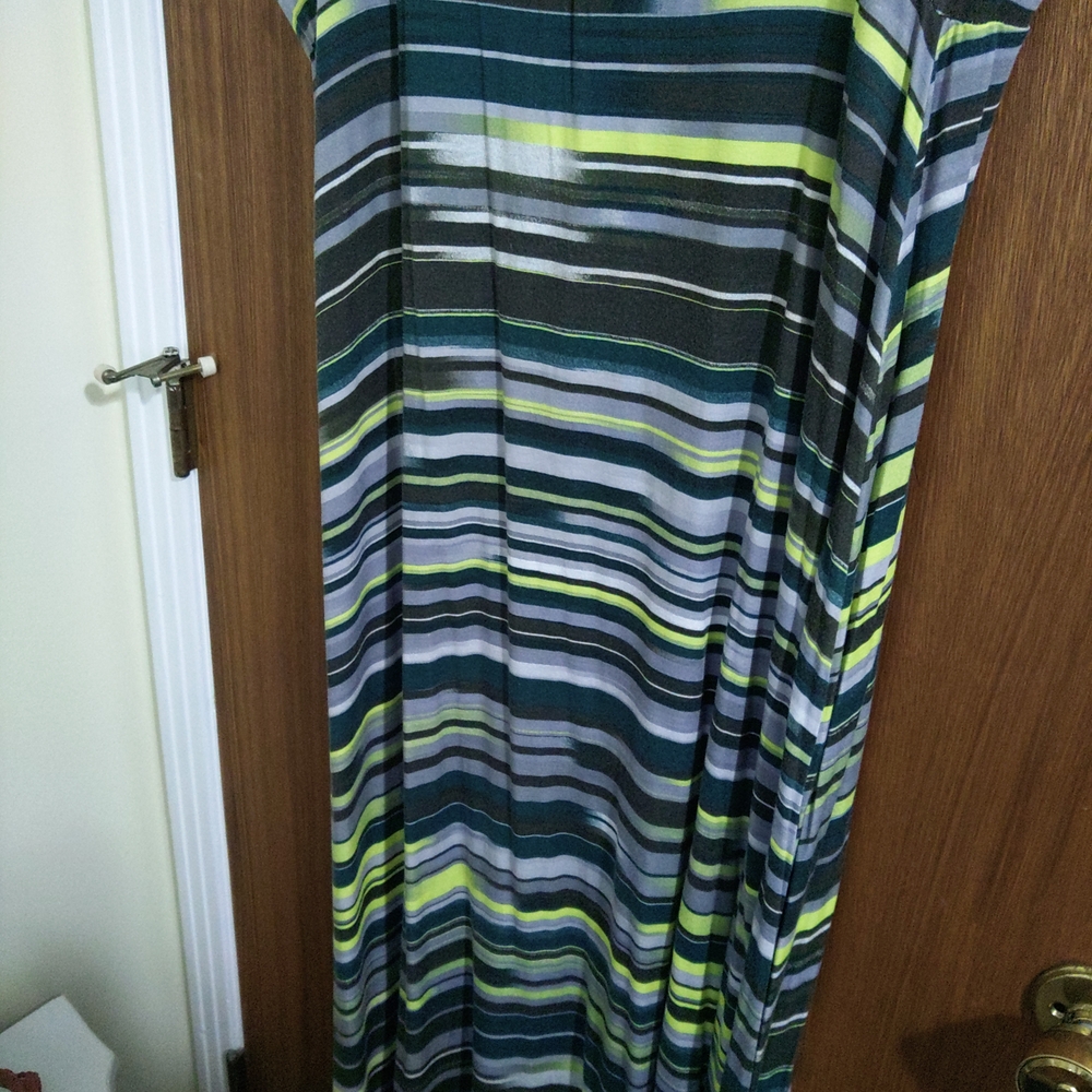 Lane Bryant Green and Gray Striped skirt